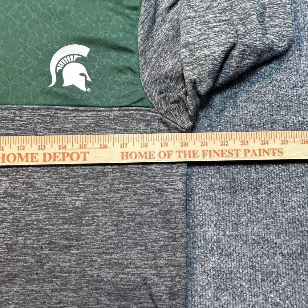 Michigan State University MSU Spartans Quarter Zip Gray Light Jacket Mens Small - Picture 9 of 10